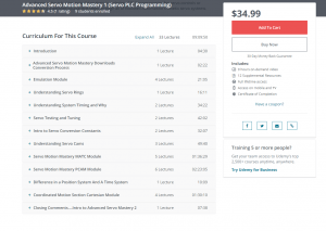 Advanced Servo Mastery 1 Curriculum