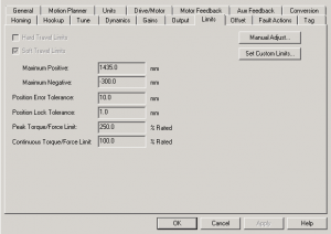 Servo Axis Soft Limits