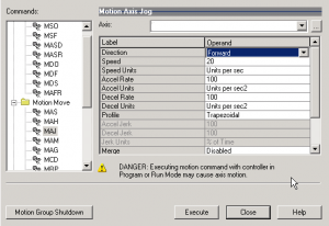 Servo Motion Axis Direct Command Forward