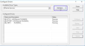 RSlinx Classic Ethernet Driver