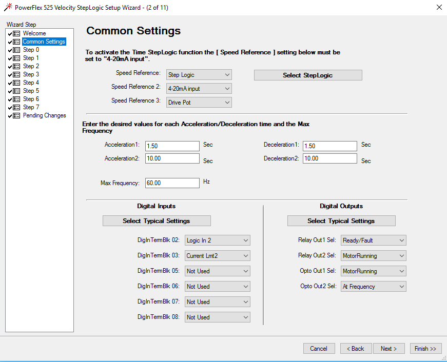Step Logic Common Features