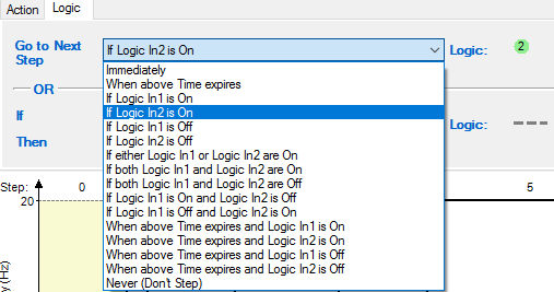 Step Logic Options